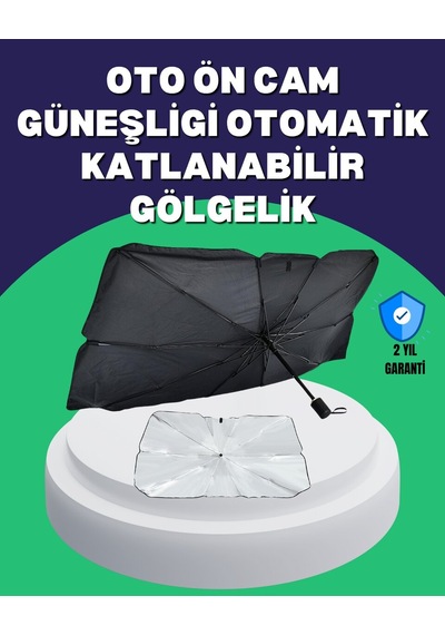 Northcity Şemsiye Tasarımlı Katlanabilir Araç Güneşliği - Geniş Uyumlu Uv Koruma