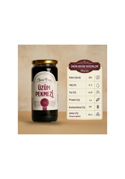 Doğal Üzüm Pekmezi 600 Gr - Şeker İlavesiz & Geleneksel Üretim - 841872367