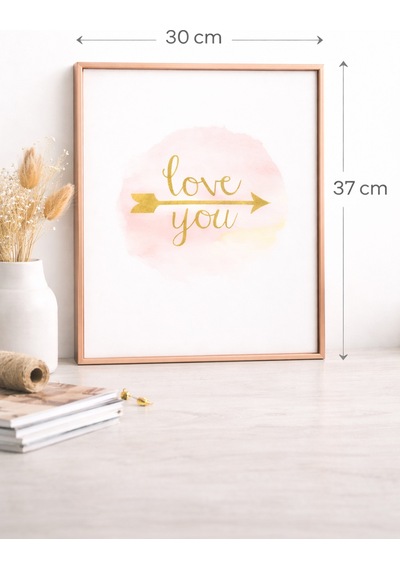 Pembe Metal Çerçeveli Cam Duvar Panosu Modern Luxury Salon Antre Ofis Dekoratif Duvar Tablosu Pembe, Sarı