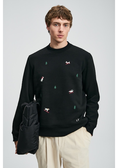 Lufian Noel Erkek Sweatshirt Siyah Siyah 112030188100100 Siyah