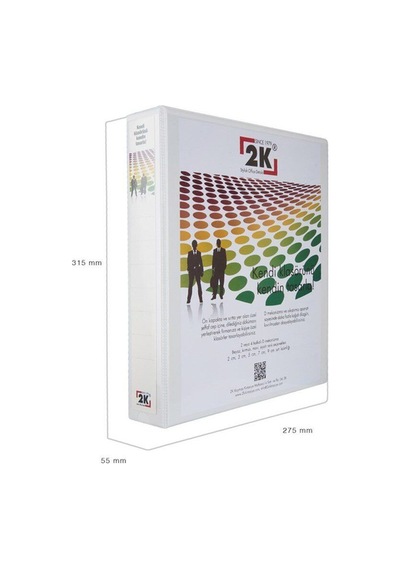 Evrak Sunum Tanıtım Firma Klasörü A4 Pvc 5 Cm 4 Halkalı 350 Yaprak Kapasiteli Ring Binder File 27,5x32 Cm Diğer