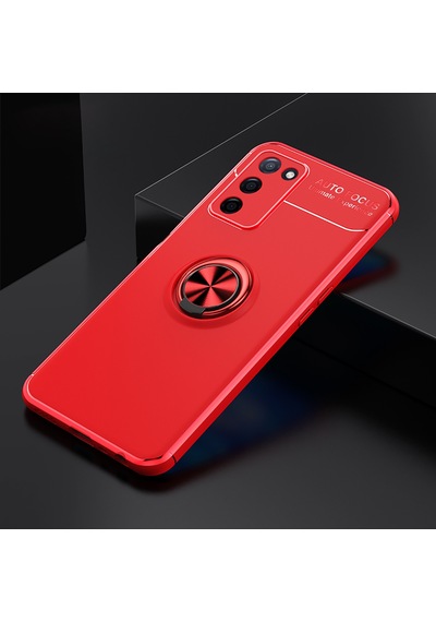 Oppo A55 5G Kılıf Zore Ravel Yüzüklü Silikon Kılıf