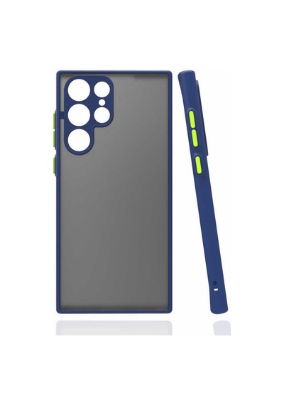 Zore Galaxy S22 Ultra Uyumlu Ogaa Hux Kılıf-lacivert