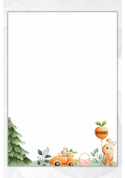 A5 Tavşan Bloknot Çizgisiz Defter - 50 Yaprak - Memopad - Notepad - Not Defteri - Not Kağıdı - 0825 Çok Renkli
