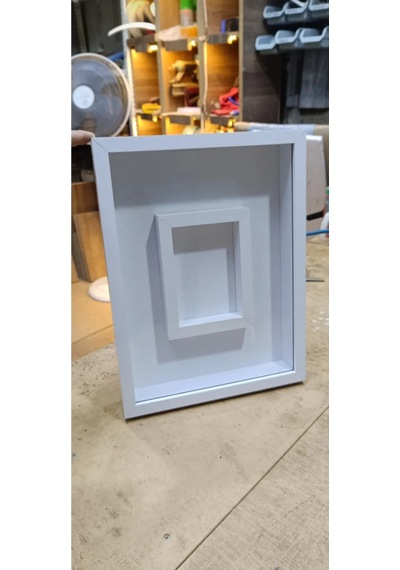 Kuru Gül Çiçek Çerçevesi Ahşap Çerçeve 40x30 Beyaz Pleksi Cam