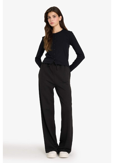 Defacto Straight Fit Siyah Kadın Eşofman Altı D6667ax/bk81 Siyah
