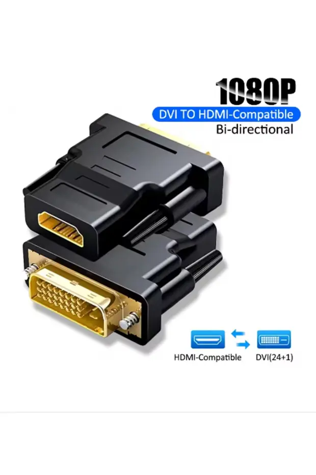 Dvı Hdmı Adaptörü Dvı 24+1 Hdmı Kaplama Fiş Dvı Erkek Hdmı Uyumlu Video Dönüştürücü Pc Hd Tv İçin
