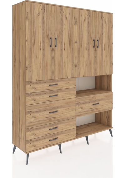 Hyperion Gardrop 7 Raflı 6 Çekmeceli 4 Kapaklı 176x44x221 Çam-çam Çam Hyperion Gardrop 7 Raflı 6 Çekmeceli 4 Kapaklı 176x44x221 Çam-çam Çam
