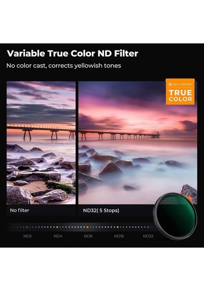 K&f Concept 67mm Nano-x Nd2-32 1-5 Stop True Color Ultra Değişken Filtre