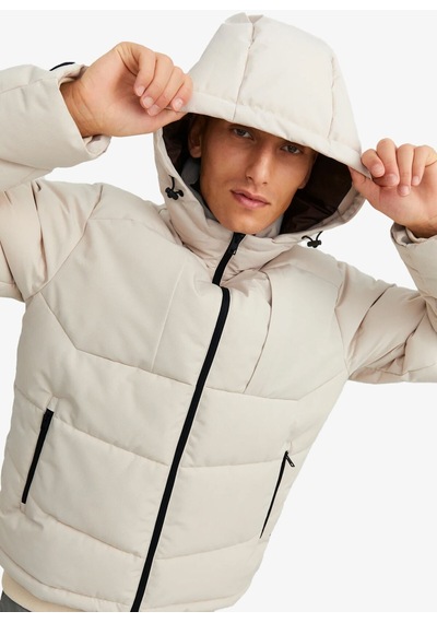 Jack & Jones Jcootıs Puffer Erkek Bej Mont 12239001-Beige Bej