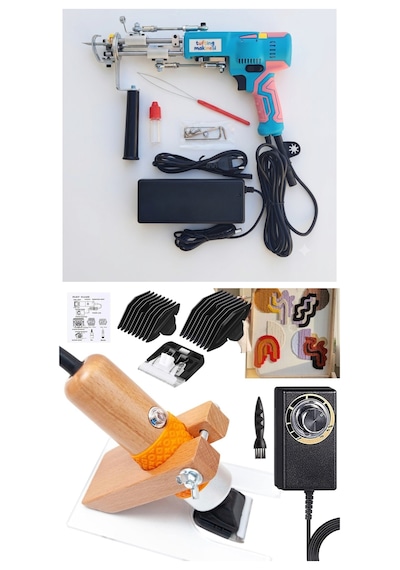 Ak-v Tufting Makinesi Mini Set Turkuaz Ak-v - Bej Tıraş Makinesi