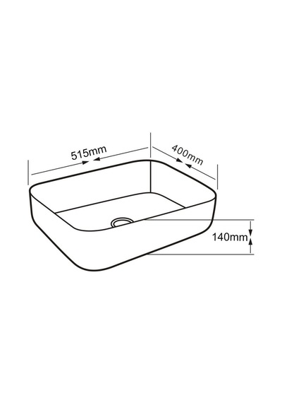Eva Banyo Lena E-4619A Tezgah Üstü Porselen Lavabo