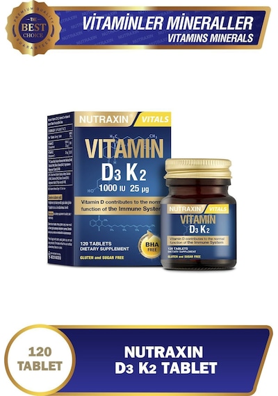 Nutraxın D3k2 Vitamin 120 Tablet