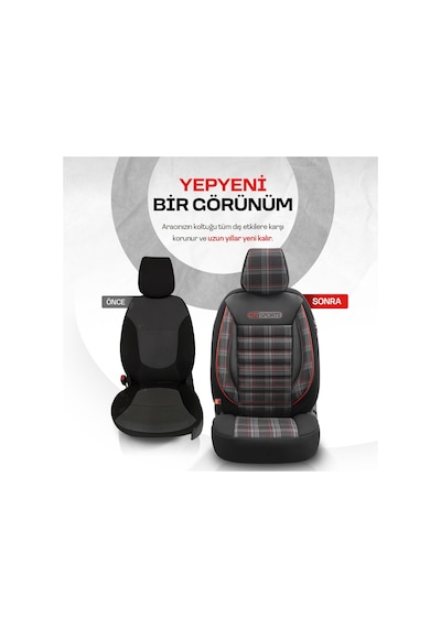 Otom Gti Sports Design Ekstra Destekli Oto Koltuk Kılıfı 553166328