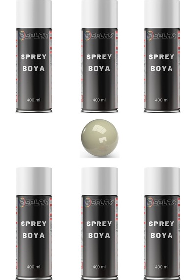 6 Adet Ral 7032 Çakıl Gri Sprey Boya 400 Ml.