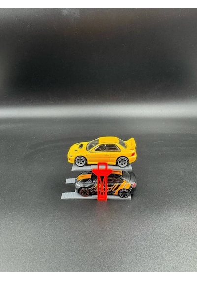 1:64 Ölçek Diaroma Araç Lifti - Gri - Turuncu