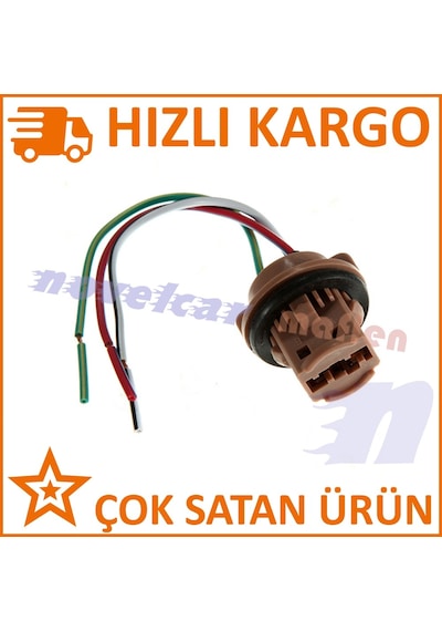Maflen T20 Büyük Dipsiz Çift Duy 7443 Soket Ucu Kablolu Duy-s1865