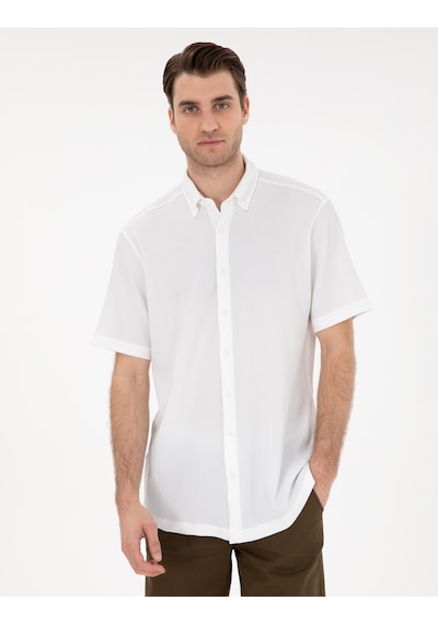 Pierre Cardin Erkek Beyaz Gömlek Kısa Kollu 50307091-vr013 Beyaz