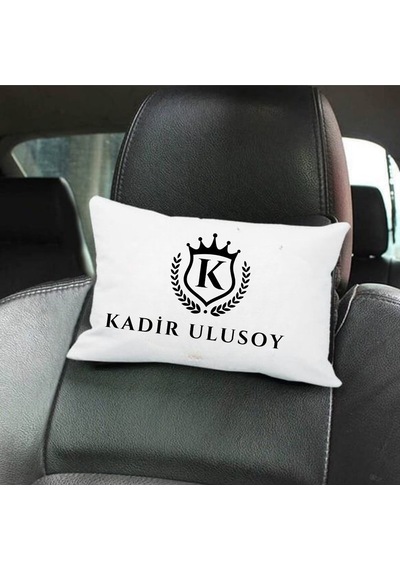 Kişiye Özel İsim Ve Harf Tasarımlı Araç Yastık Kılıfı Şık Ve Kişisel Otomobil Aksesuarı Çok Renkli