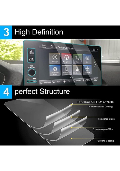 Honda Civic 9 İnç Ekran Koruyucu Nano 2022 Şeffaf
