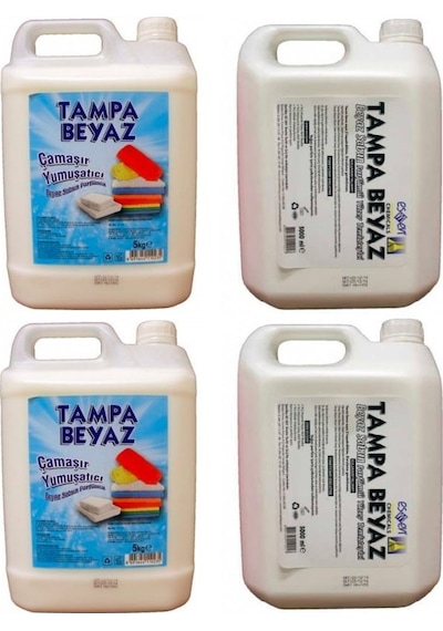 Tampa Beyaz Sabun Parfümlü Yüzey Temizleyici + Çamaşır Yumuşatıcı 4 x 5 L