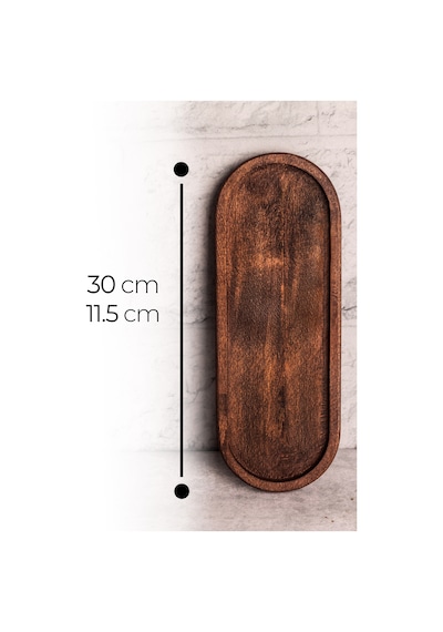Ahşap Tepsi 3 Kaselik Elysia Timeless Uyumlu 30 cm