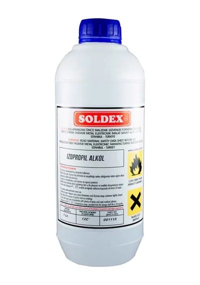 Soldex İzopropil Alkol 1 Lt - %99,9 Saf İpa