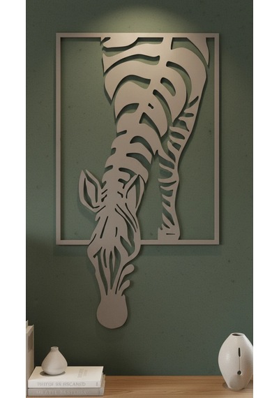 Zebra Metal Duvar Tablosu-lazer Kesim Zebra Duvar Dekoru