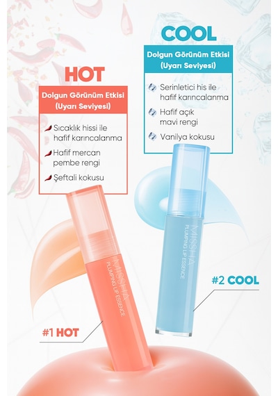 Dolgunlaştırıcı Etkili Dudak Bakım Esansı Plumping Lip Essence No.1 Hot 01