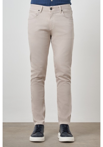 Morven Erkek Taş Pamuk 5 Cep Slim Fit Jean Kot Pantolon 25ms003036870 Taş