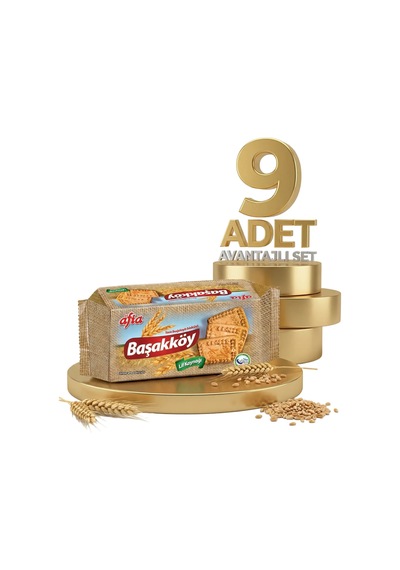 Afia Başakköy Tam Buğdaylı Bisküvi 9x110 Gr