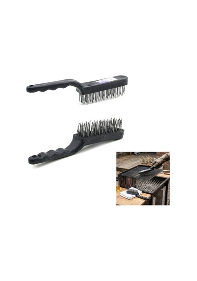 Günsan 008 040 No-4 Plastik Saplı Tel Metal Fırça- 12'li Paket