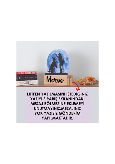 Led Işıklı Pleksi Dolunay Kişiselleştirilebilir Biblo Ruth Köpekle Oynayan Adam Anahtar Askılığı Mavi - 737330689 Mavi
