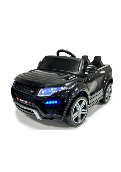 Raptor 12v Akülü Jeep Siyah Uzaktan Kumandalı Çift Motorlu Çocu