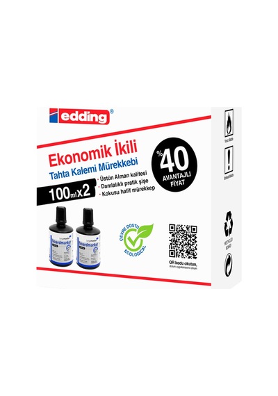 Legamaster Tahta Kalem Mürekkebi Ekonomik 100 Ml Siyah 2 Li Lm1199k201 Çok Renkli