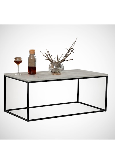 Cosco Orta Sehpa Metal & Orta Masa Deniz Meşe / Metal Ayaklı