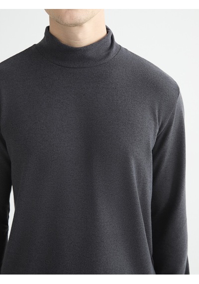 Lcwaıkıkı Classic Antrasit Dik Yaka Erkek Sweatshirt