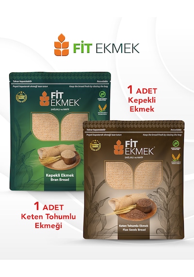 Fit Kepekli Lavaş Ekmeği 300gr Ve Keten Tohumlu Lavaş Ekmeği 300g
