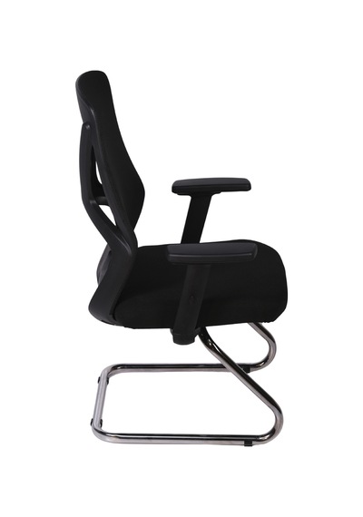 Ofisbazaar Dolphin Siyah Fileli Misafir Koltuğu Ergonomik Toplantı Ve Bekleme Koltuğu Siyah Fileli Siyah