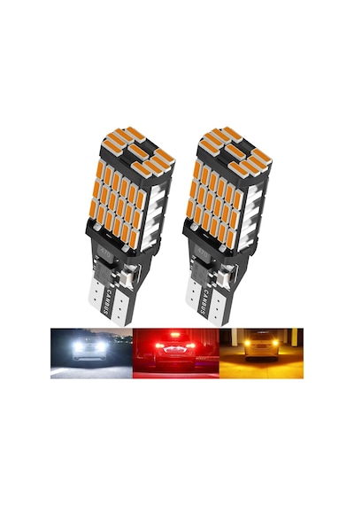 T15 W16w Canbus 45 Led Turuncu Geri Vites Ampülü