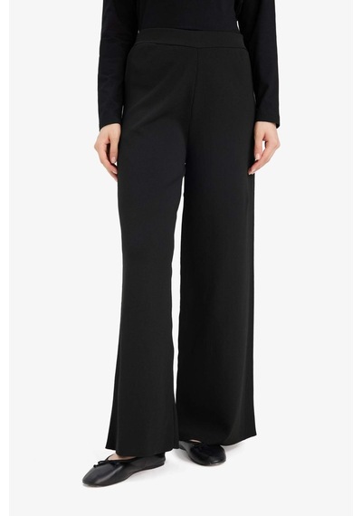 Defacto Wide Leg Geniş Bol Paça Triko Pantolon F1102ax25aubk81 Siyah Defacto Wide Leg Geniş Bol Paça Triko Pantolon F1102ax25aubk81 Siyah