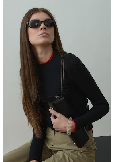 Suud Collection Siyah Kate Slim Tişört