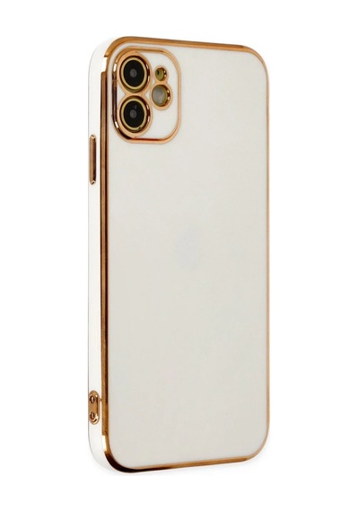 Apple Uyumlu  iPhone 12 Kılıf Volet Silikon - Beyaz 0.2M-Çok Renkli