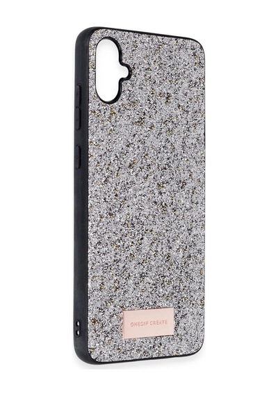 Onegif Samsung Galaxy A05 Bright Simli Kapak - Gümüş 0.2M-Çok Renkli