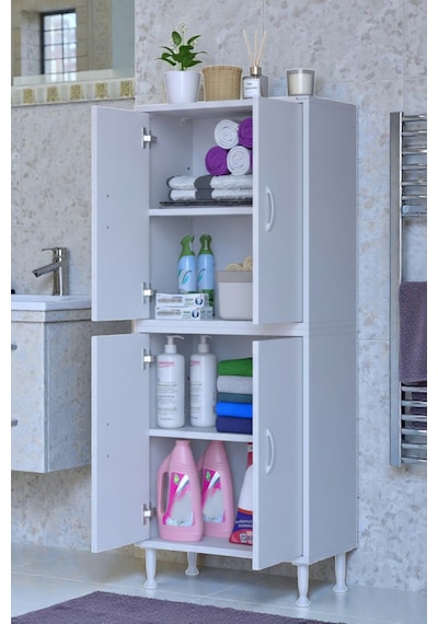 Eliusta Nuve Geniş Depolama Alanlı Dolap 65 Cm Banyo/mutfak Çok Fonksiyonlu 65x138x32,5 Cm Saklama Dolabı Beyaz Eliusta Nuve Geniş Depolama Alanlı Dolap 65 Cm Banyo/mutfak Çok Fonksiyonlu 65x138x32,5 Cm Saklama Dolabı Beyaz