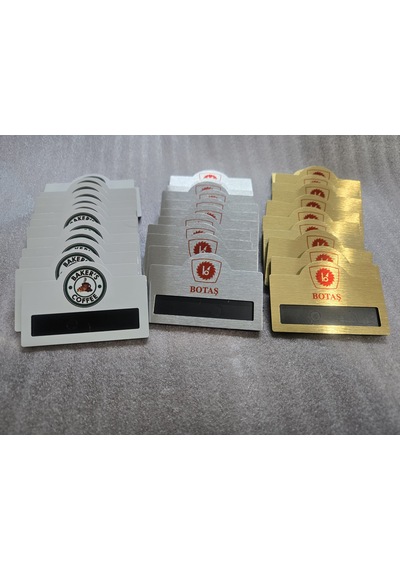 Yaka Kartı Metal 10 Lu Kişite Özel Logo Baskılı