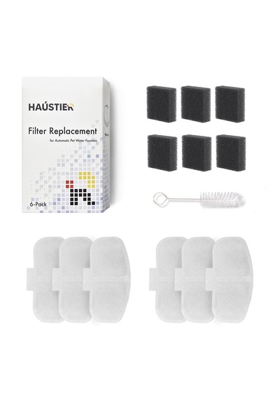 Haustier Filtre - WF014 Otomatik Kedi Su Sebili Uyumlu 6lı Set