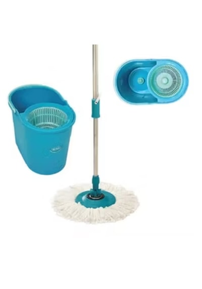 Üçpınar Döner Başlıklı Mikrofiber Otomatik Sıkmalı Temizlik Seti 360 Dönen Mop Paspas Ve Yıkama Kovası