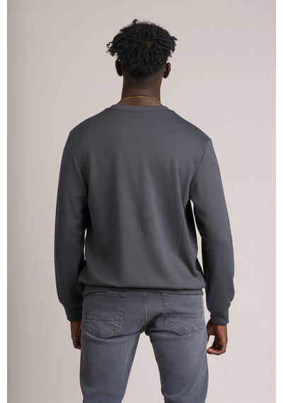 Fbi Slimfit Modal Kumaş Baharlık Sıfır Yaka Likralı Sweatshirt Antrasit