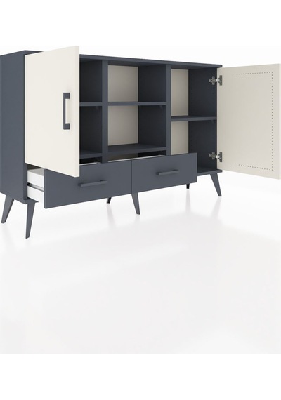 Arges Konsol 5 Raflı 2 Çekmeceli 3 Kapaklı 132x30x83 Antrasit-aytaşı/antrasit Aytaşı/antrasit Arges Konsol 5 Raflı 2 Çekmeceli 3 Kapaklı 132x30x83 Antrasit-aytaşı/antrasit Aytaşı/antrasit